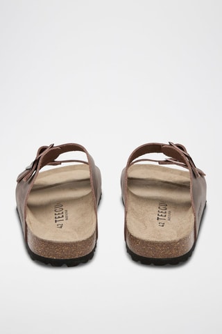 Mules en cuir - Marron