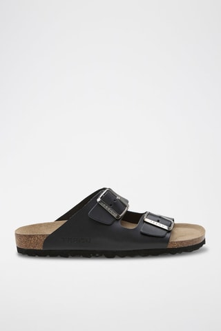Mules en cuir - Noir