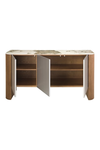 Credenza 3 ante in legno e porcellana - 160 x 80 x 45 cm