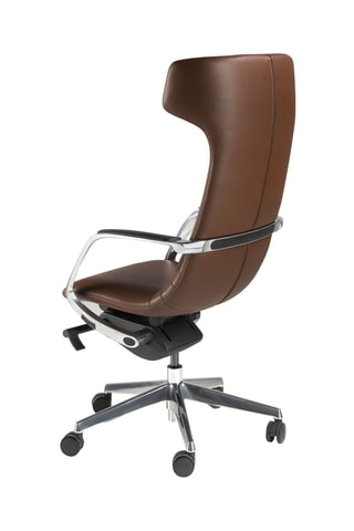 Sedia da ufficio in legno - 63 X 66 X 122 cm - Rivestimento in similpelle