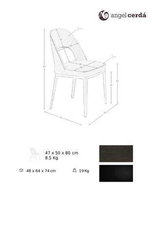 2 sedie - 47 x 80 x 50 cm