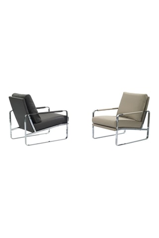 Poltrona -  Beige - Effetto pelle