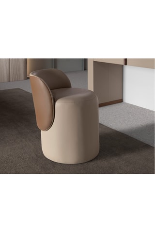 Pouf - Marrone - In vinile e poliestere
