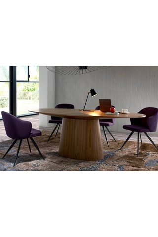 Tavolo da pranzo - Effetto noce - 220 x 110 x 76 cm