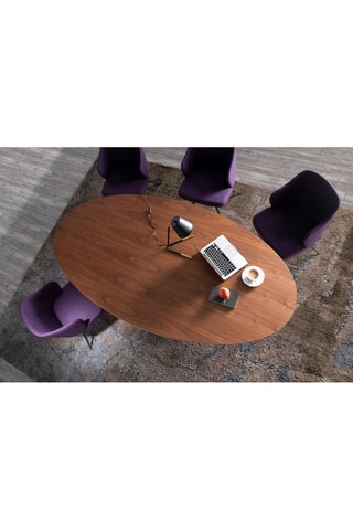 Tavolo da pranzo - Effetto noce - 220 x 110 x 76 cm