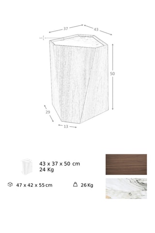 Tavolino  in noce - 43 x 37 x 50 cm