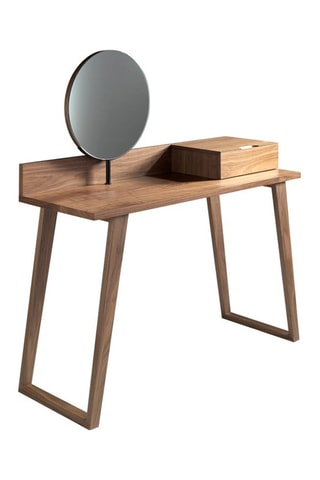 Toeletta con specchio orientabile - Effetto noce - 120 x 45 x 126 cm