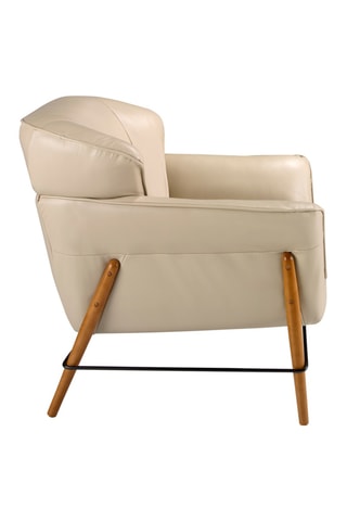 Poltrona - Beige - In pelle