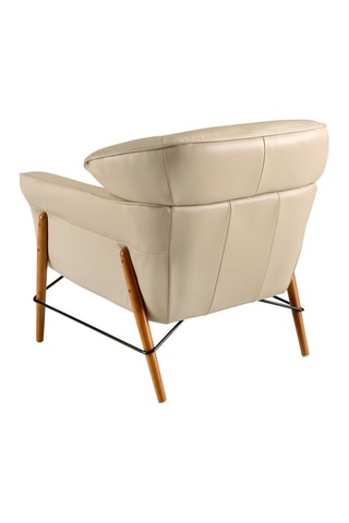 Poltrona - Beige - In pelle