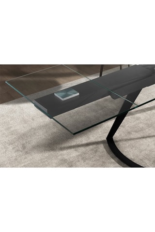 Tavolo da pranzo estensibile in vetro - 180/225 x 75 x 100 cm