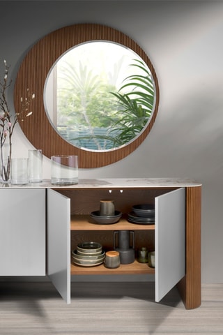 Specchio in noce - 110 x 3 x 110 cm - Neutro