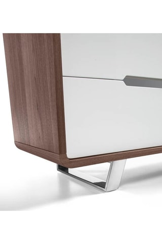 Cassettiera 5 cassetti in legno placcato noce - 106 x 70 x 49 cm