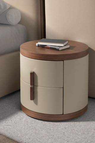 Comodino 2 cassetti in legno - 50 x 46 x 50 cm