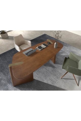 Scrivania in noce - 180 x 80 x 75 cm