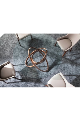 Tavolo da pranzo in vetro e frassino - 150 x 75 x 150 cm