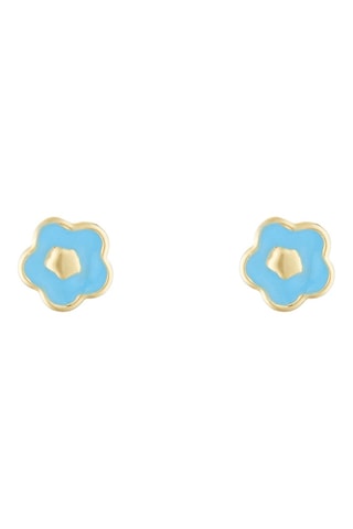 Puces "Fleur bleue" - Or jaune