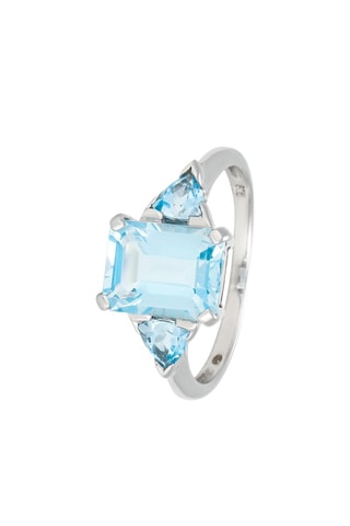 Bague Iya - Or blanc et topazes