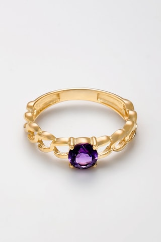 Bague Nicia Or jaune et améthyste