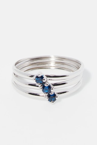Bague Abbie Blanc - Or blanc