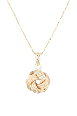 Pendentif Nœud Torsadé - Or jaune