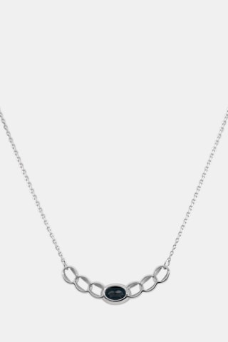 Collier Anastasia - Or blanc et topaze