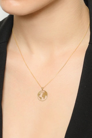 Pendentif Terre - Or jaune