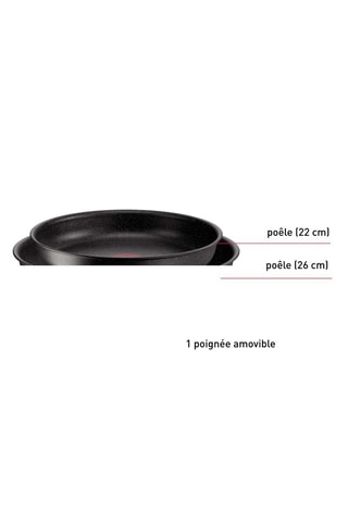 2 poêles et 1 manche amovible Ingenio Reimpact - 22/26 cm