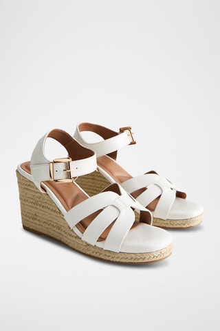 Sandali con zeppa - Bianco