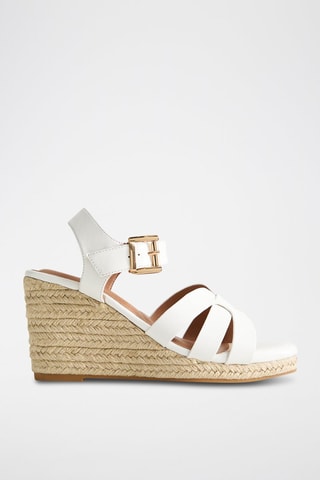 Sandali con zeppa - Bianco