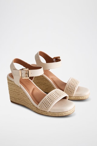 Sandali con zeppa - Beige