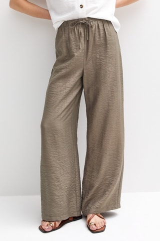 Pantaloni wide legs - Kaki