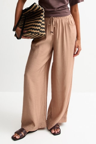 Pantaloni wide legs - Beige