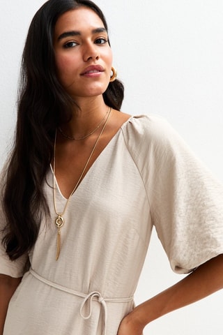 Midi-jurk - Beige