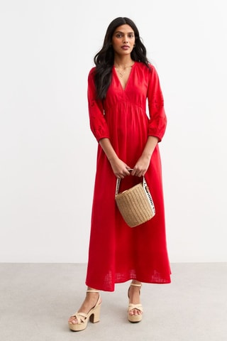 Midi-jurk - Rood