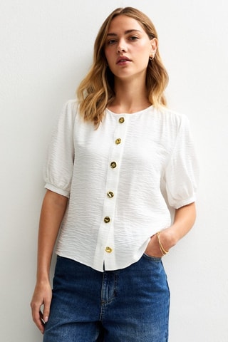 Chemisier relaxed - Blanc