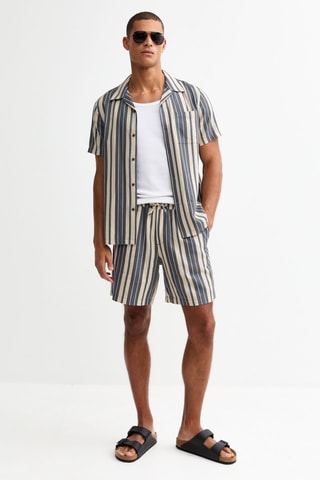 Chemise et short en lin - Bleu