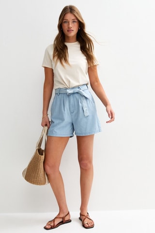 Shorts relaxed in jeans - Azzurro