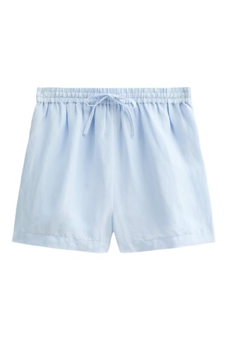 Shorts in lino - Azzurro