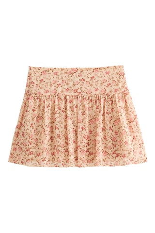 Gonna a campana a vita alta - Beige