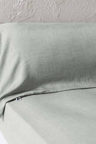 Funda de almohada de lyocell 57 hilos/m² Lysandre - Verde agua