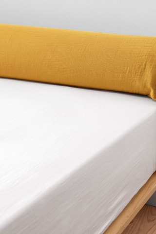 Funda de almohada de gasa de algodón 125 g/m² Gaïa - Azafrán