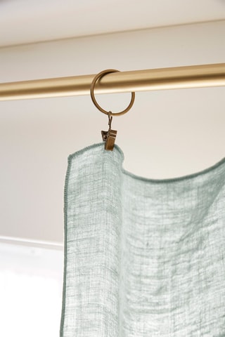 Cortina ajustable de lino Soline - Eucalipto - 140 x 270 cm
