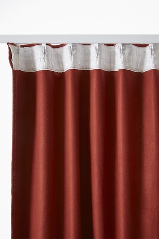 Cortina opaca Bjorn - Rojo teja - 140 x 260 cm