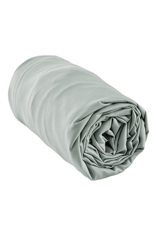 Sábana bajera de viscosa de bambú 120 hilos/cm² Salomé - Azul claro