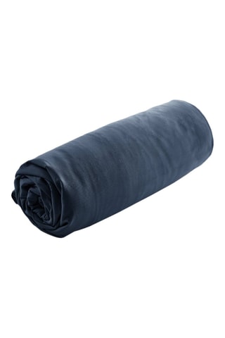 Sábana bajera de percal de algodón 80 hilos/cm² Bally - Azul noche