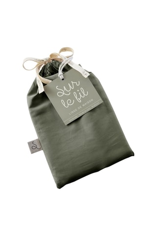 Funda de almohada de percal de algodón 80 hilos/cm² Bally - Verde