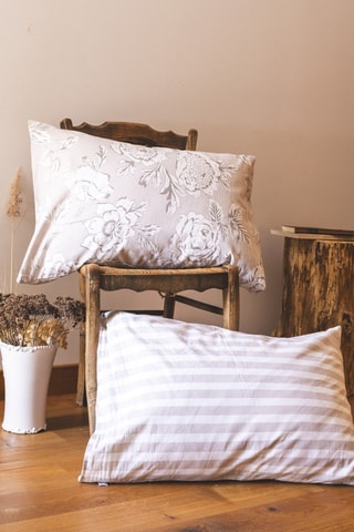 Funda de almohada reversible de algodón 57 hilos/cm² Nora