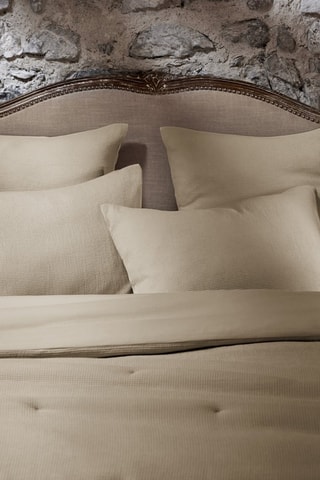 Funda de almohada reversible de algodón 57 hilos/cm² Alma - Beige
