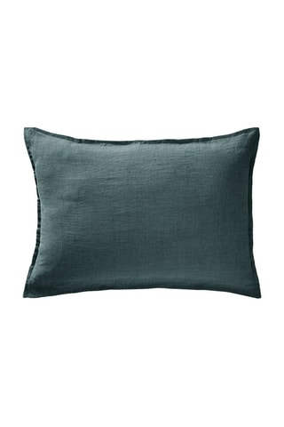 Funda de almohada de lino Soline - 
Gris oscuro