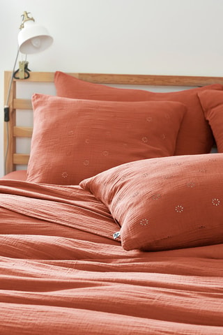 Funda de almohada Gaïa Boho - Terracota
